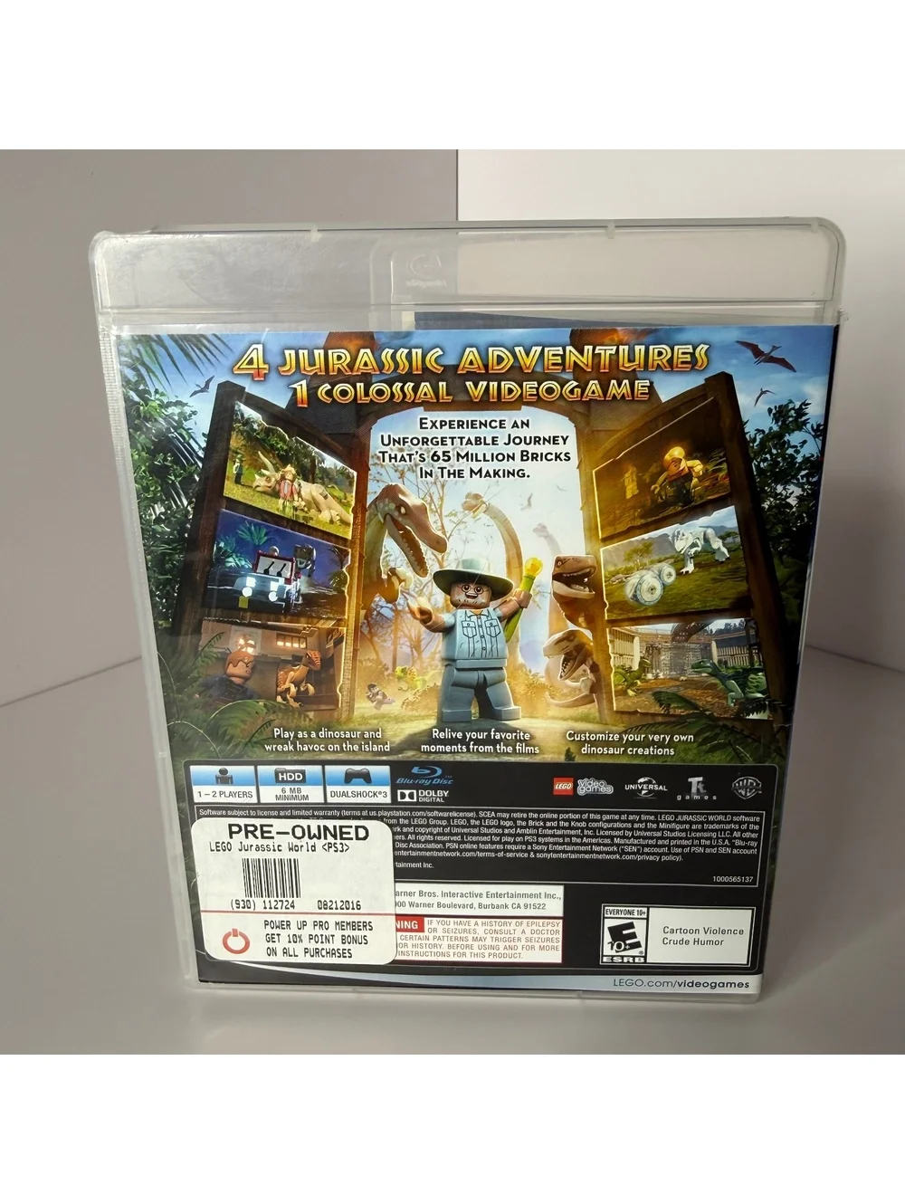 LEGO Jurassic World PS3 Video Game Pre-Owned